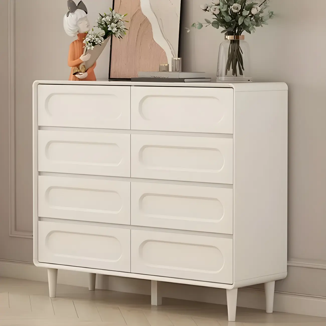 Modern White Wooden Dressers & Chests with Drawers for Homes Image - 3 | homeyfad