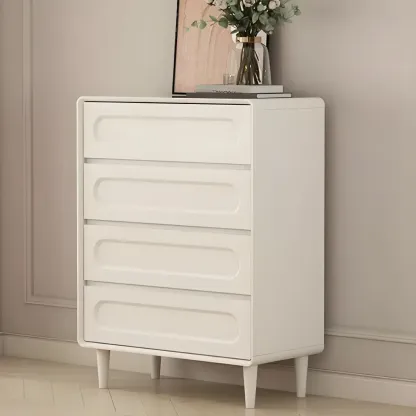 Modern White Wooden Dressers & Chests with Drawers for Homes Image - 4