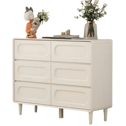 Modern White Wooden Dressers & Chests with Drawers for Homes Image - 5