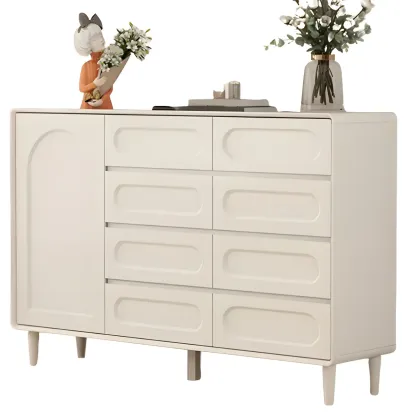Modern White Wooden Dressers & Chests with Drawers for Homes Image - 10