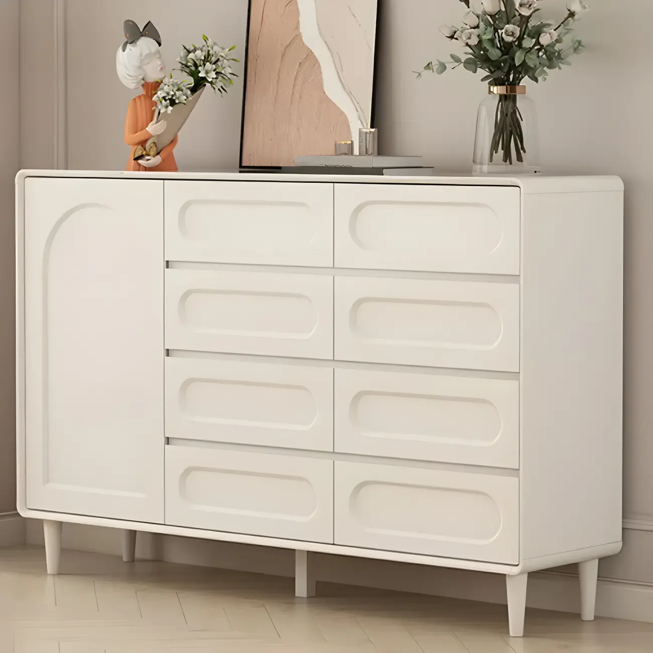 Modern White Wooden Dressers & Chests with Drawers for Homes Image - 12 | homeyfad