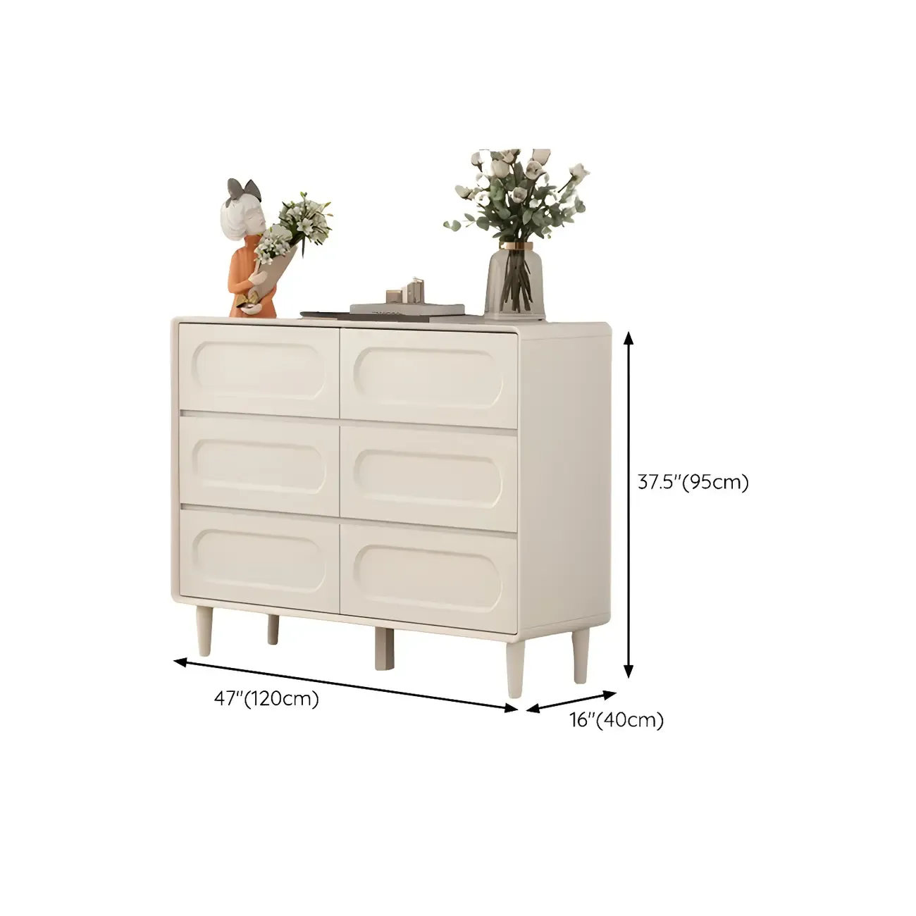 Modern White Wooden Dressers & Chests with Drawers for Homes #size