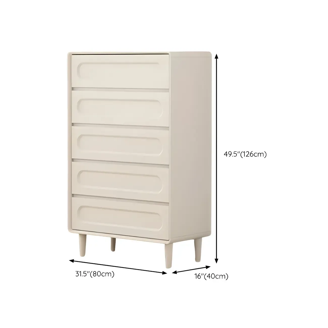 Modern White Wooden Dressers & Chests with Drawers for Homes Image - 14