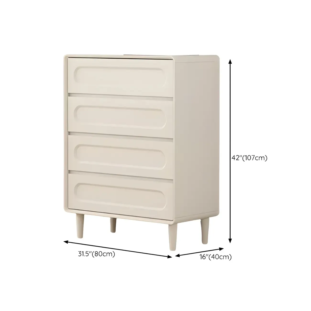 Modern White Wooden Dressers & Chests with Drawers for Homes Image - 16