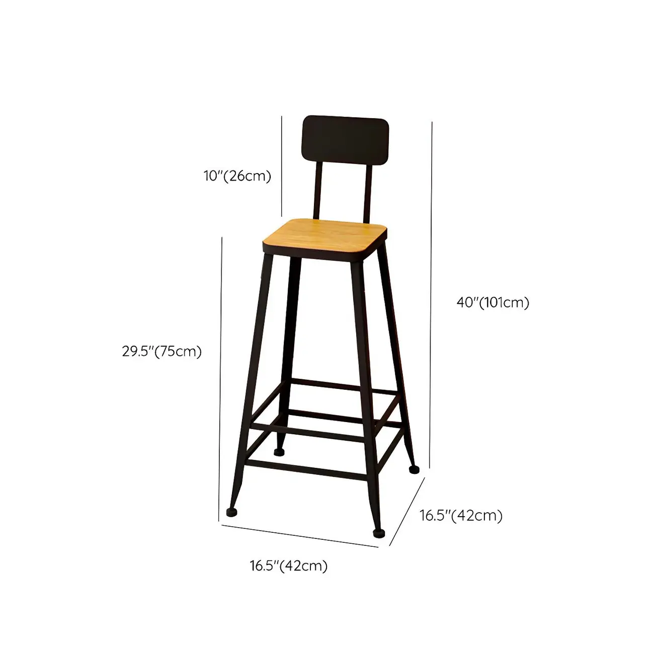 Saddle Yellow Armless Leather Metal Frame Bar Stools Image - 7 | homeyfad