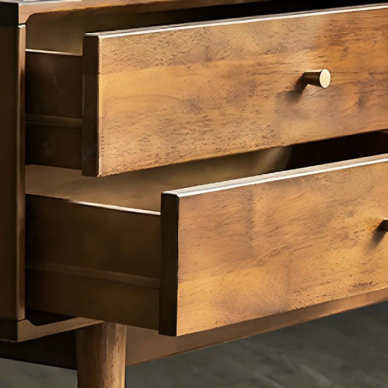 Traditional Wooden TV Stand with Drawers & Cable Management Image - 7 | homeyfad