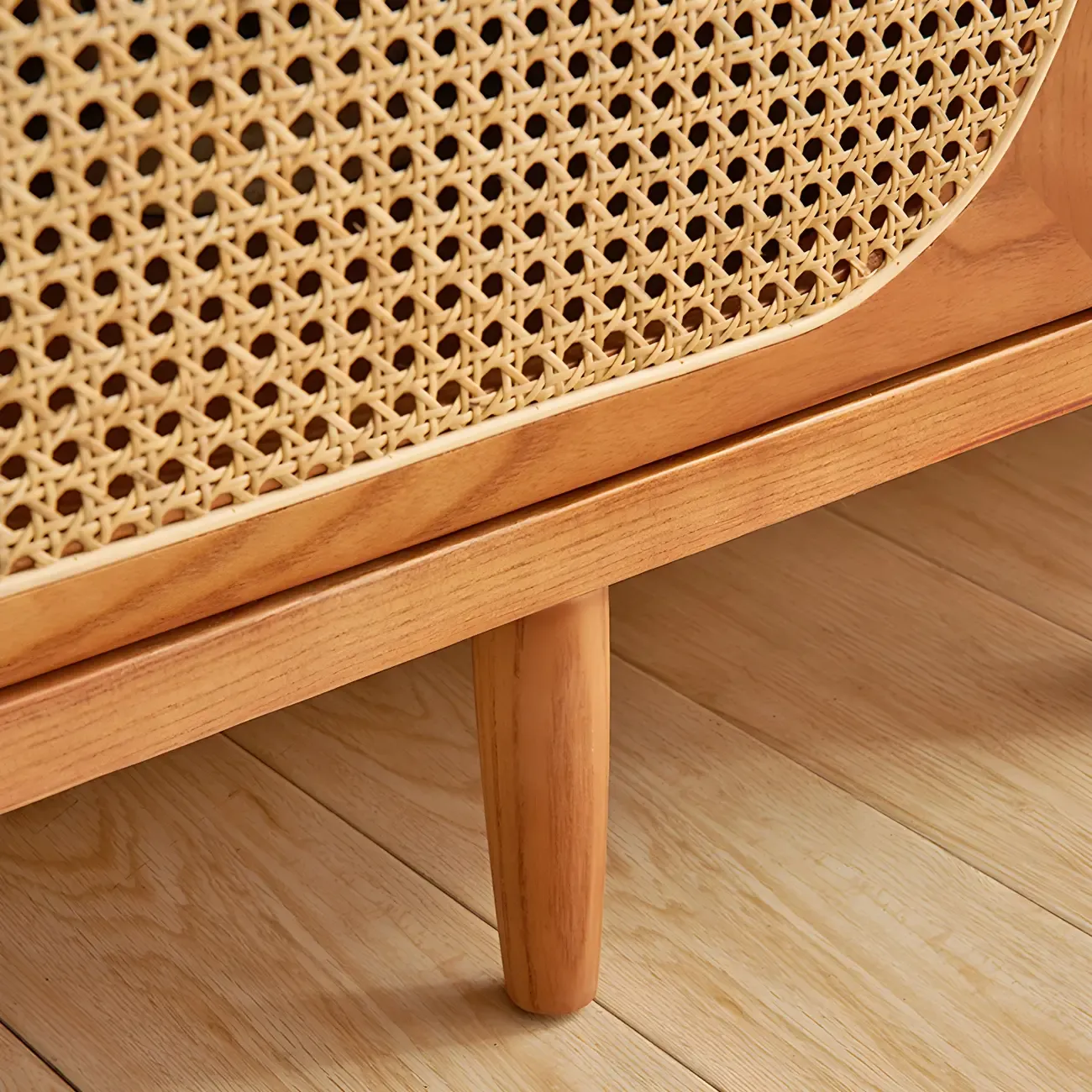 Glam Wooden Mueble Para TV Stand with Shelves for Living Room Image - 9