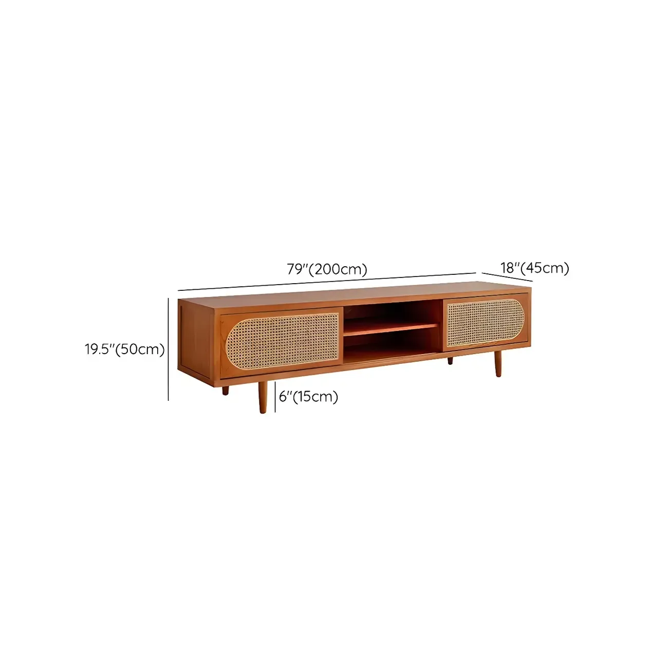 Glam Wooden Mueble Para TV Stand with Shelves for Living Room #size