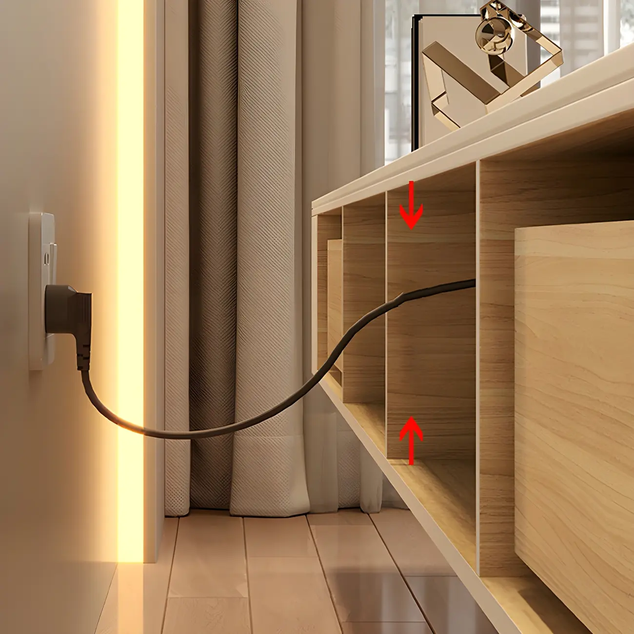 Modern Mueble Flotante Para TV Stand with Storage in White Image - 7 | homeyfad