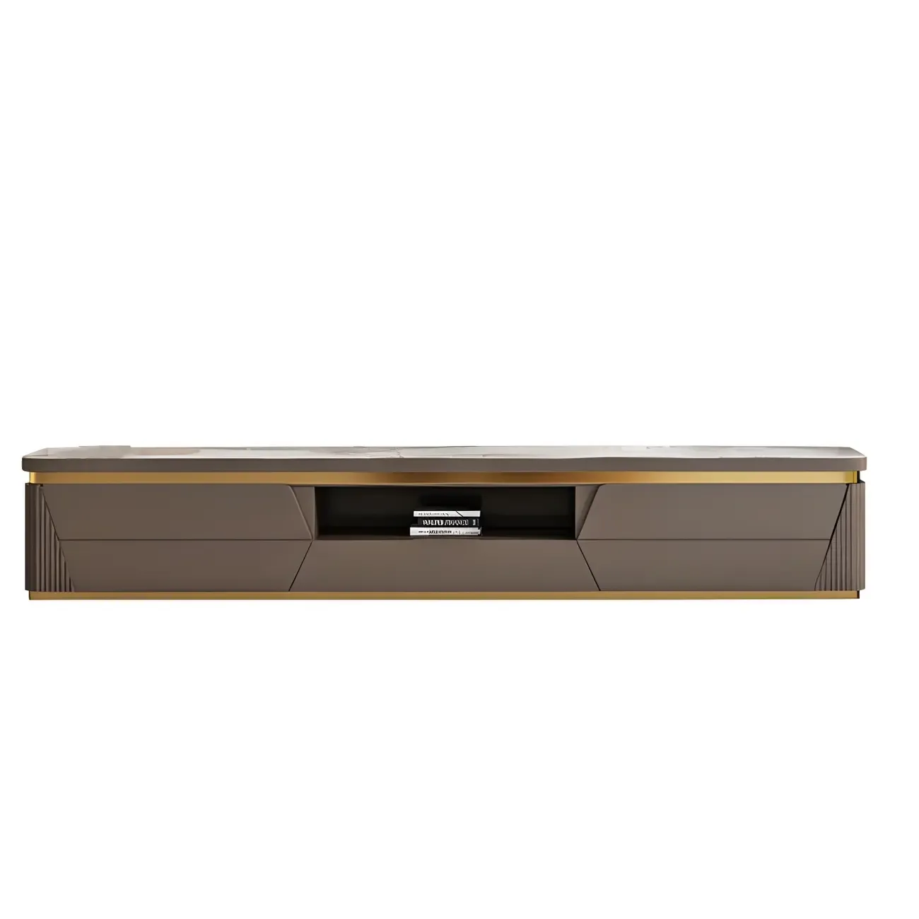 Glam Stone Mueble Para TV Stand with Drawers for Living Room Image - 5