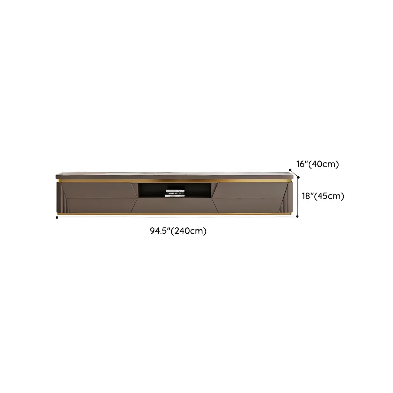 Glam Stone Mueble Para TV Stand with Drawers for Living Room Image - 10