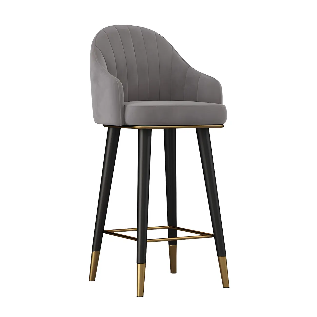 Glam Velvet Upholstered Counter Height Bar Stools Image - 18 | homeyfad