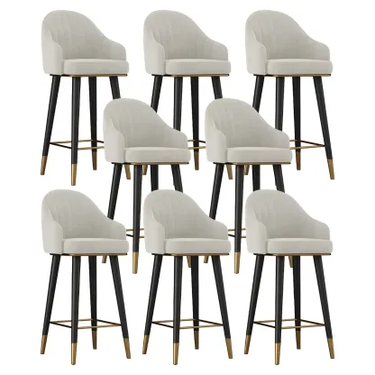 Glam Velvet Upholstered Counter Height Bar Stools Image - 37