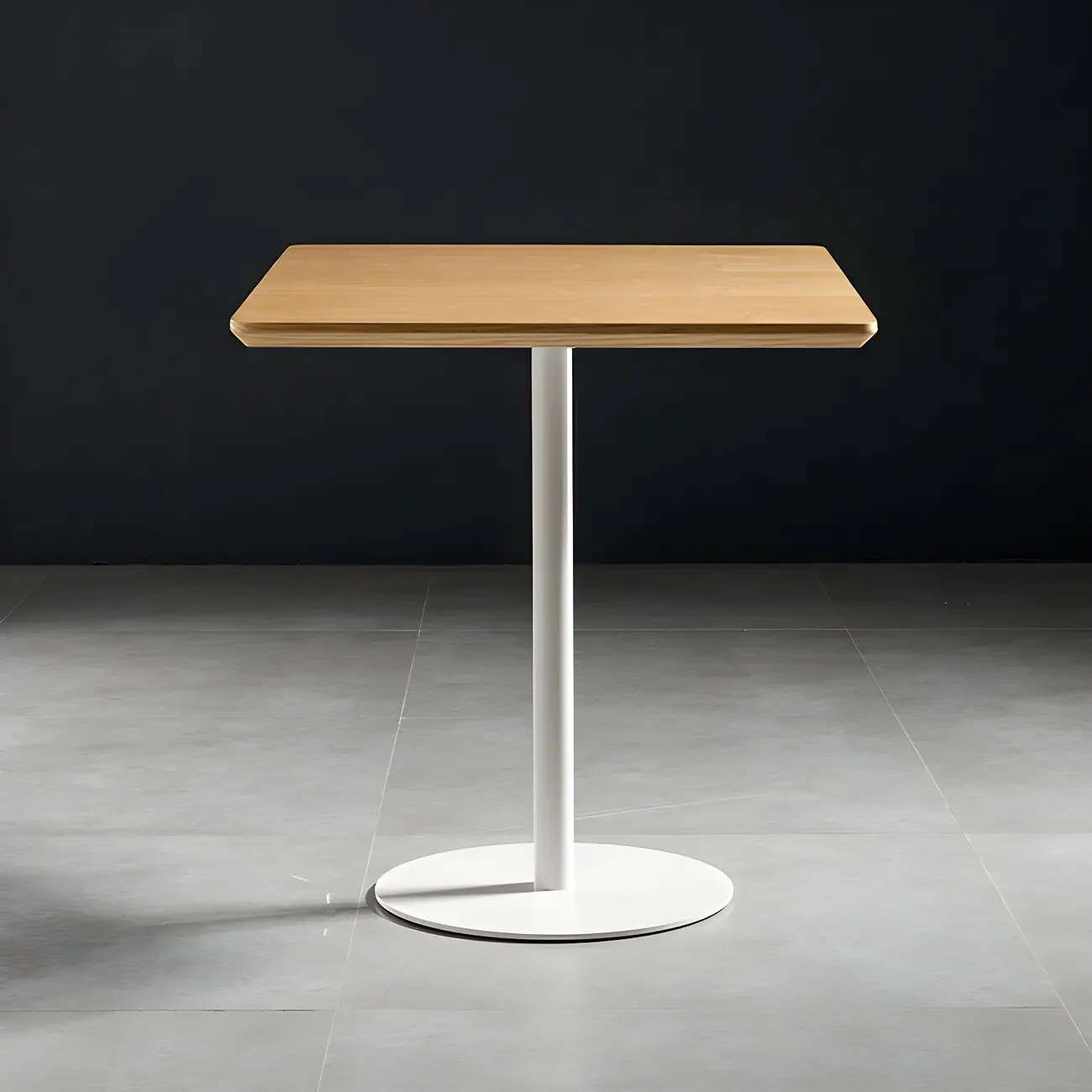 Modern Brown Wood Grain Black Metallic Pedestal Bar Tables Image - 13 | homeyfad