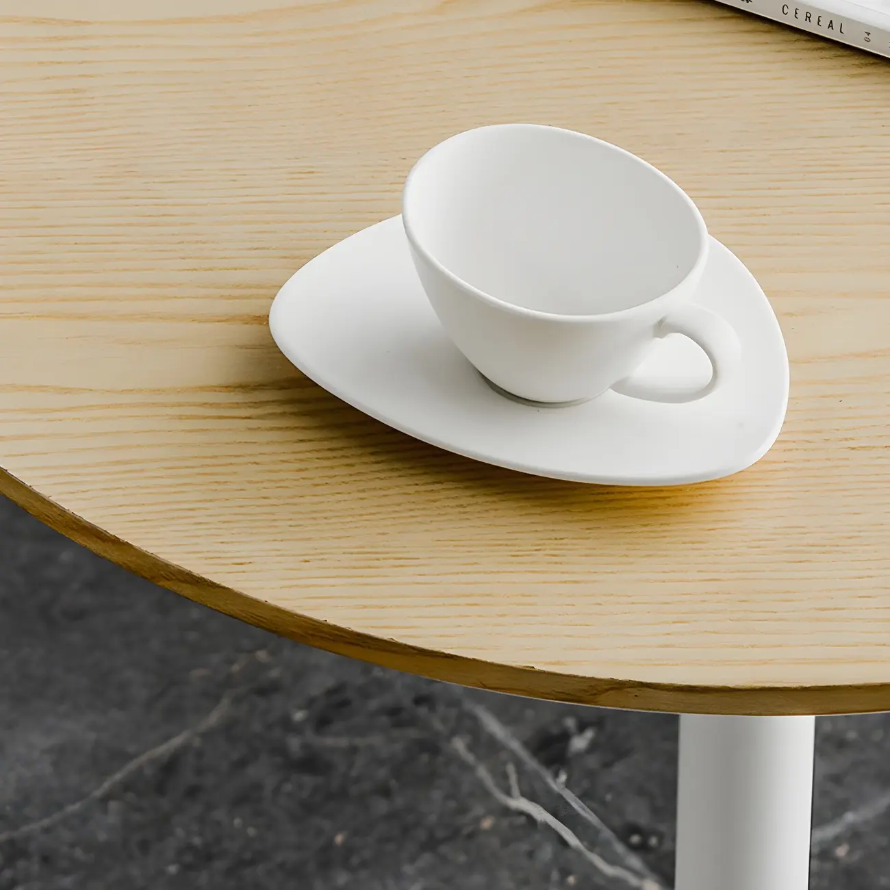 Modern Brown Wood Grain Black Metallic Pedestal Bar Tables Image - 14 | homeyfad