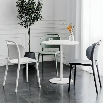 Modern Brown Wood Grain Black Metallic Pedestal Bar Tables Image - 18