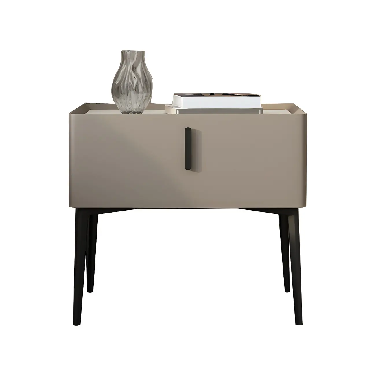 Trendy Narrow Cubic Wooden Nightstand with Legs Image - 22 | homeyfad