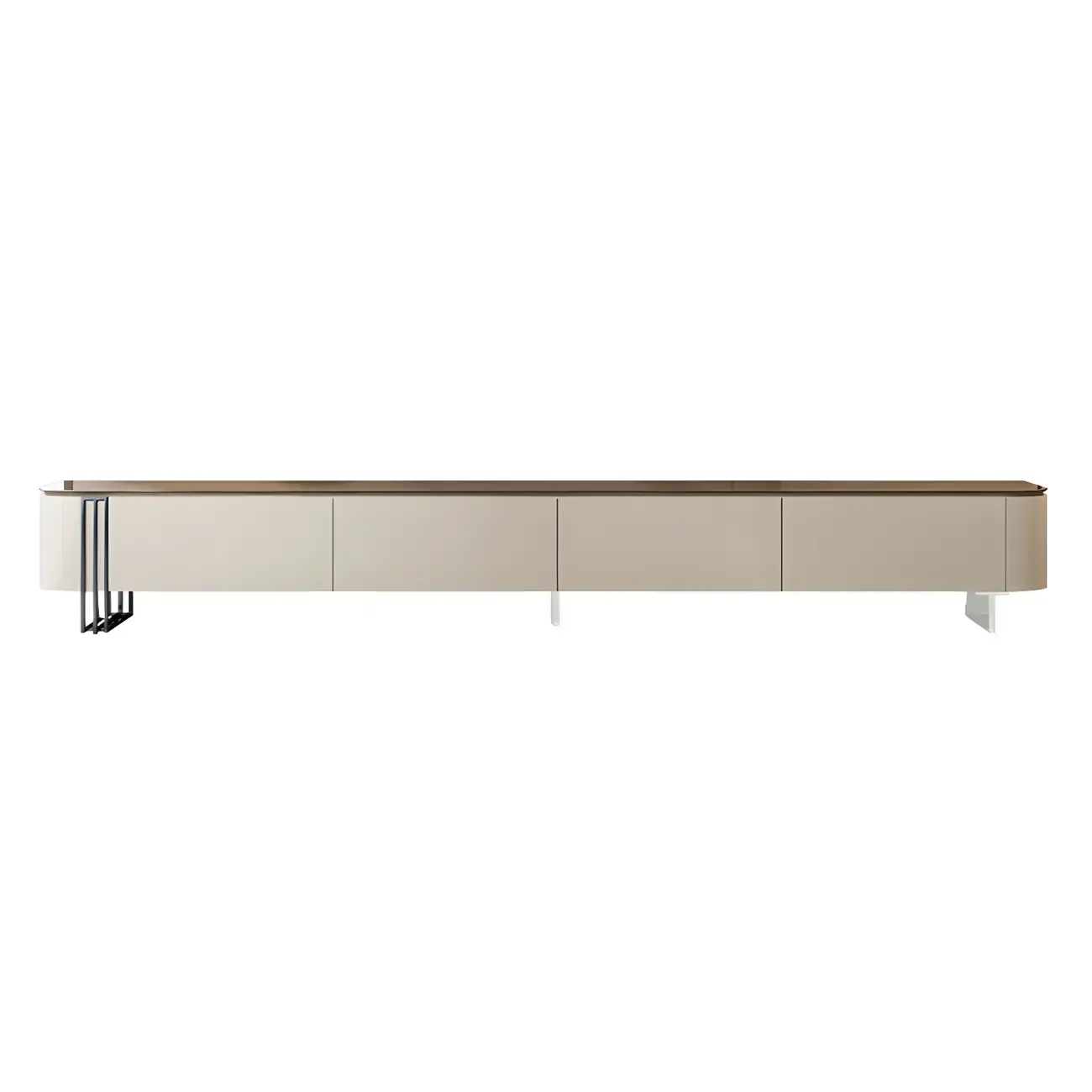 Elegant Wooden TV Stand with 4-Drawers Storage for Living Room Image - 6