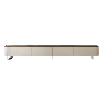 Elegant Wooden TV Stand with 4-Drawers Storage for Living Room Image - 6