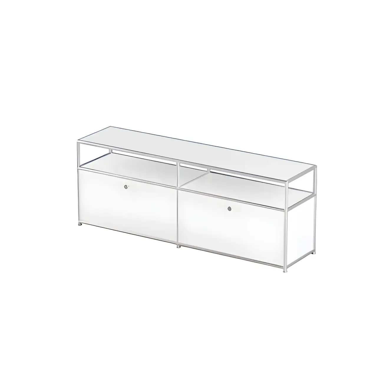 Modular Metal Frame TV Stand Entertainment Center with Storage Image - 12