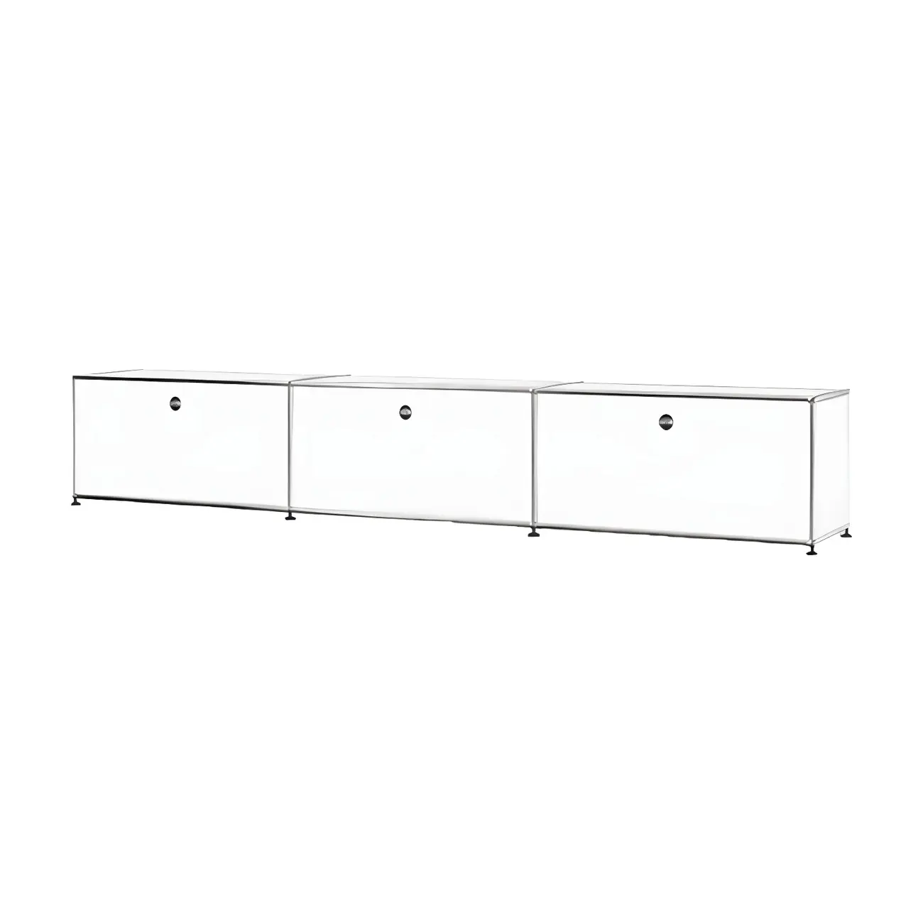 Modular Metal Frame TV Stand Entertainment Center with Storage Image - 13 | homeyfad