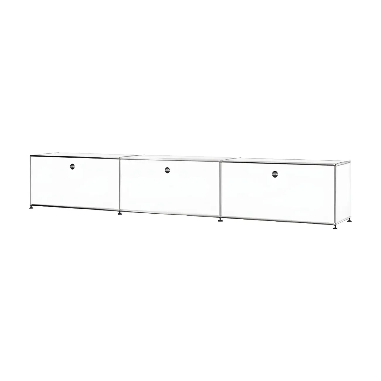 Modular Metal Frame TV Stand Entertainment Center with Storage Image - 13