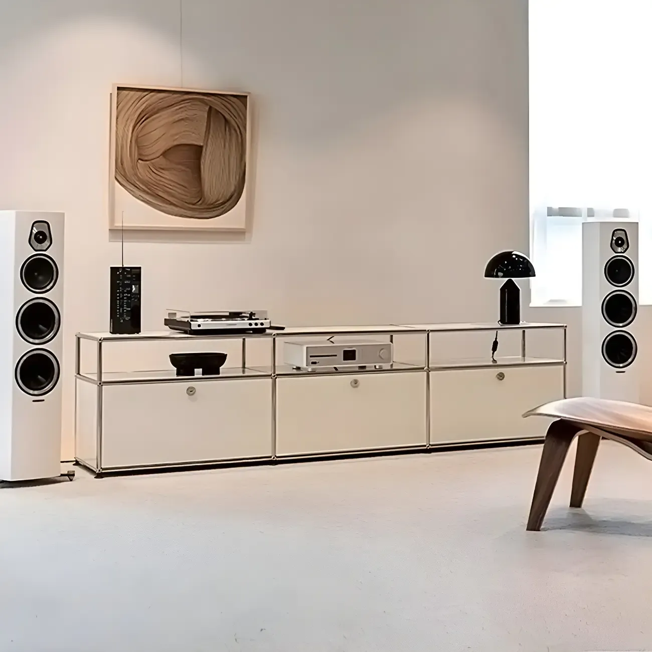 Modular Metal Frame TV Stand Entertainment Center with Storage Image - 3