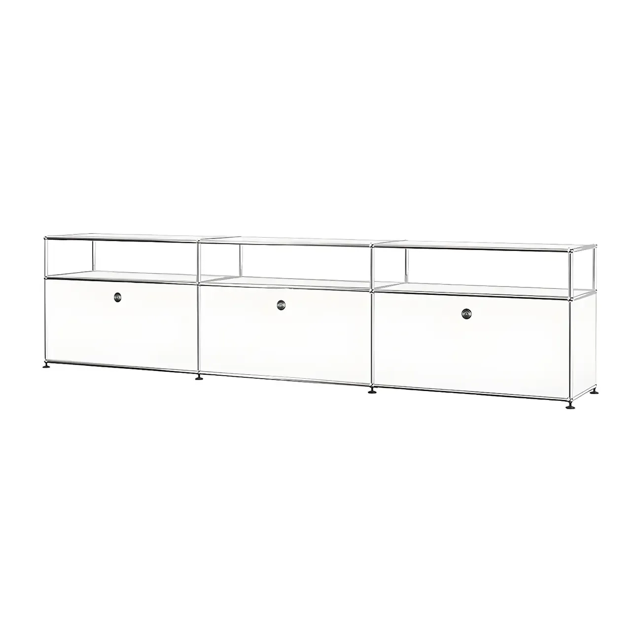 Modular Metal Frame TV Stand Entertainment Center with Storage Image - 14