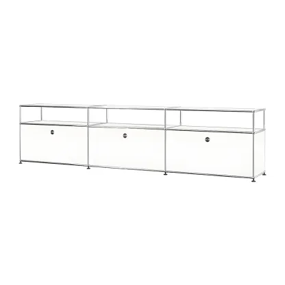 Modular Metal Frame TV Stand Entertainment Center with Storage Image - 14