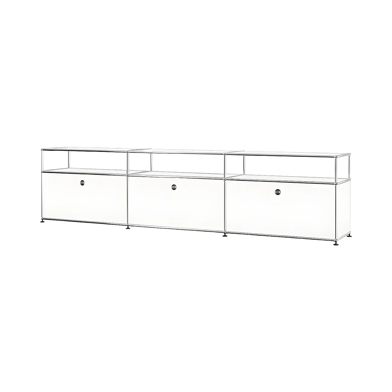 Modular Metal Frame TV Stand Entertainment Center with Storage Image - 15 | homeyfad