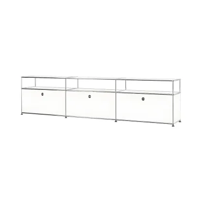 Modular Metal Frame TV Stand Entertainment Center with Storage Image - 15