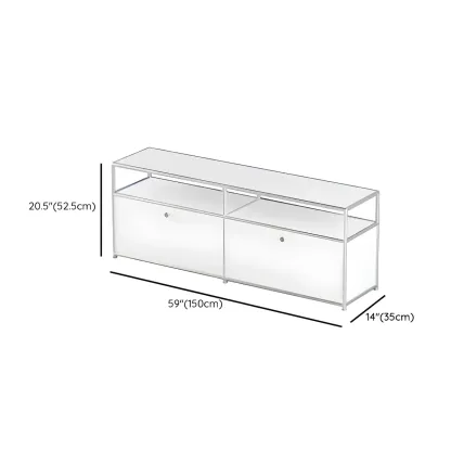Modular Metal Frame TV Stand Entertainment Center with Storage #size
