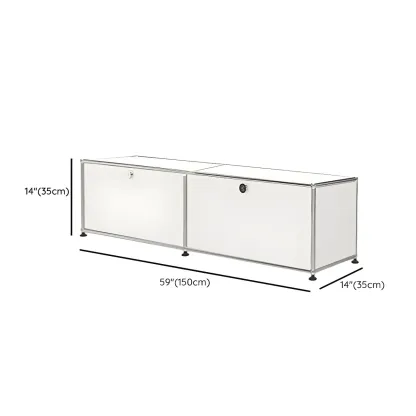 Modular Metal Frame TV Stand Entertainment Center with Storage Image - 8