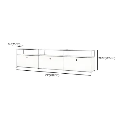 Modular Metal Frame TV Stand Entertainment Center with Storage Image - 10