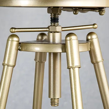 Luxurious Metal Swivel Bar Stools with Backrest for Home Bar Image - 15