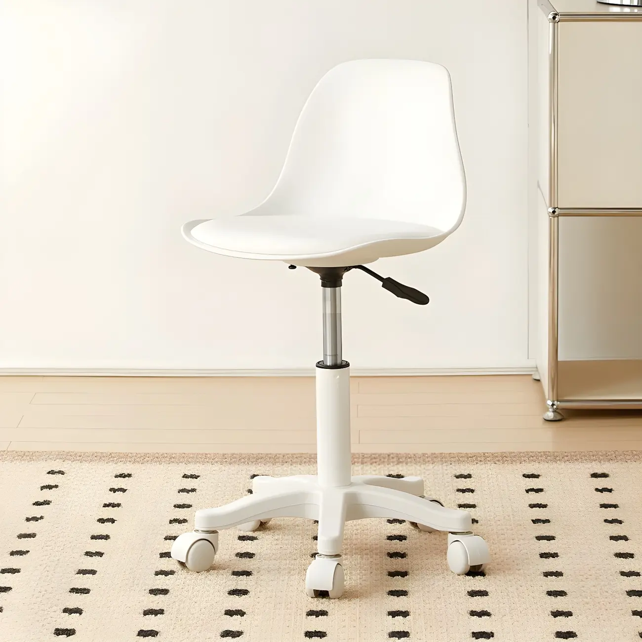 Rectangle Swivel Faux Leather Adjustable Bar Stools Image - 2 | homeyfad