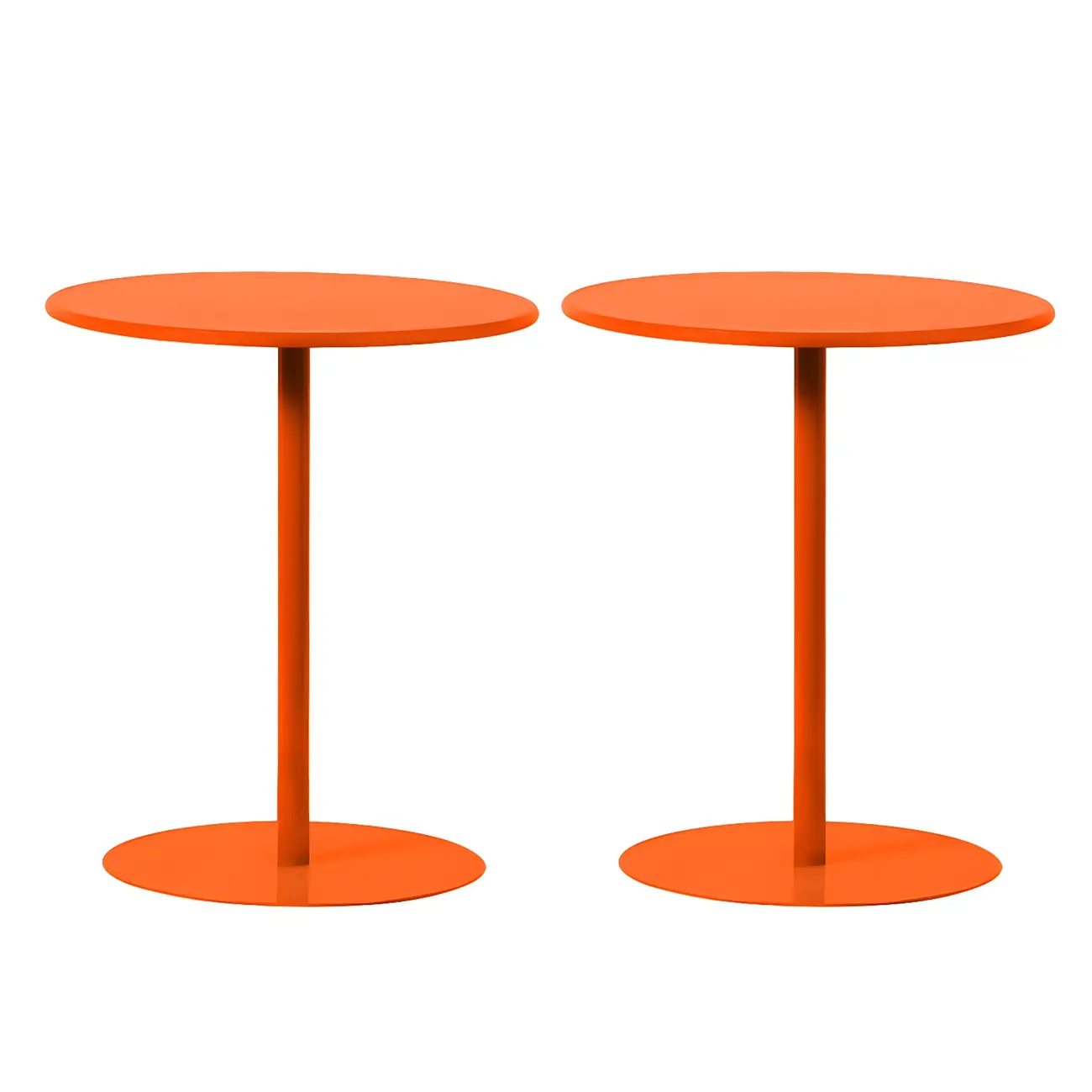 Contemporary Black Metal Pedestal Round End Table Image - 4 | homeyfad