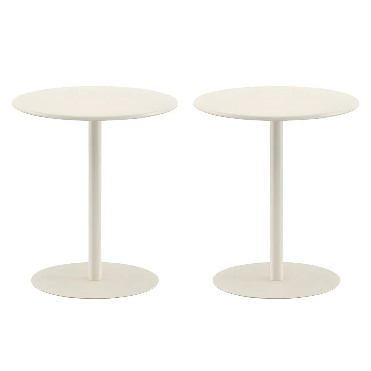 Contemporary Black Metal Pedestal Round End Table Image - 13 | homeyfad