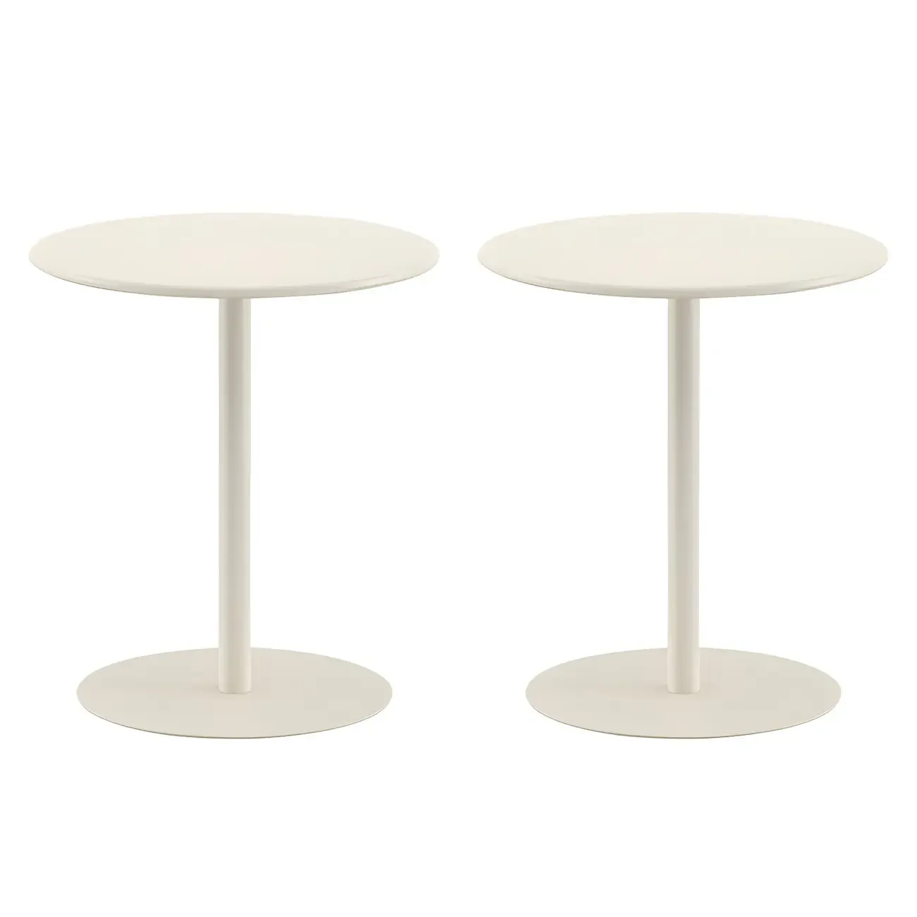 Contemporary Black Metal Pedestal Round End Table Image - 13