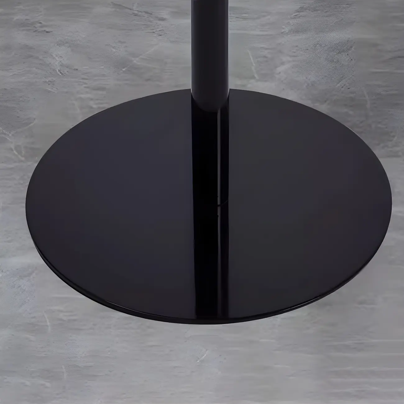 Contemporary Black Metal Pedestal Round End Table Image - 16 | homeyfad