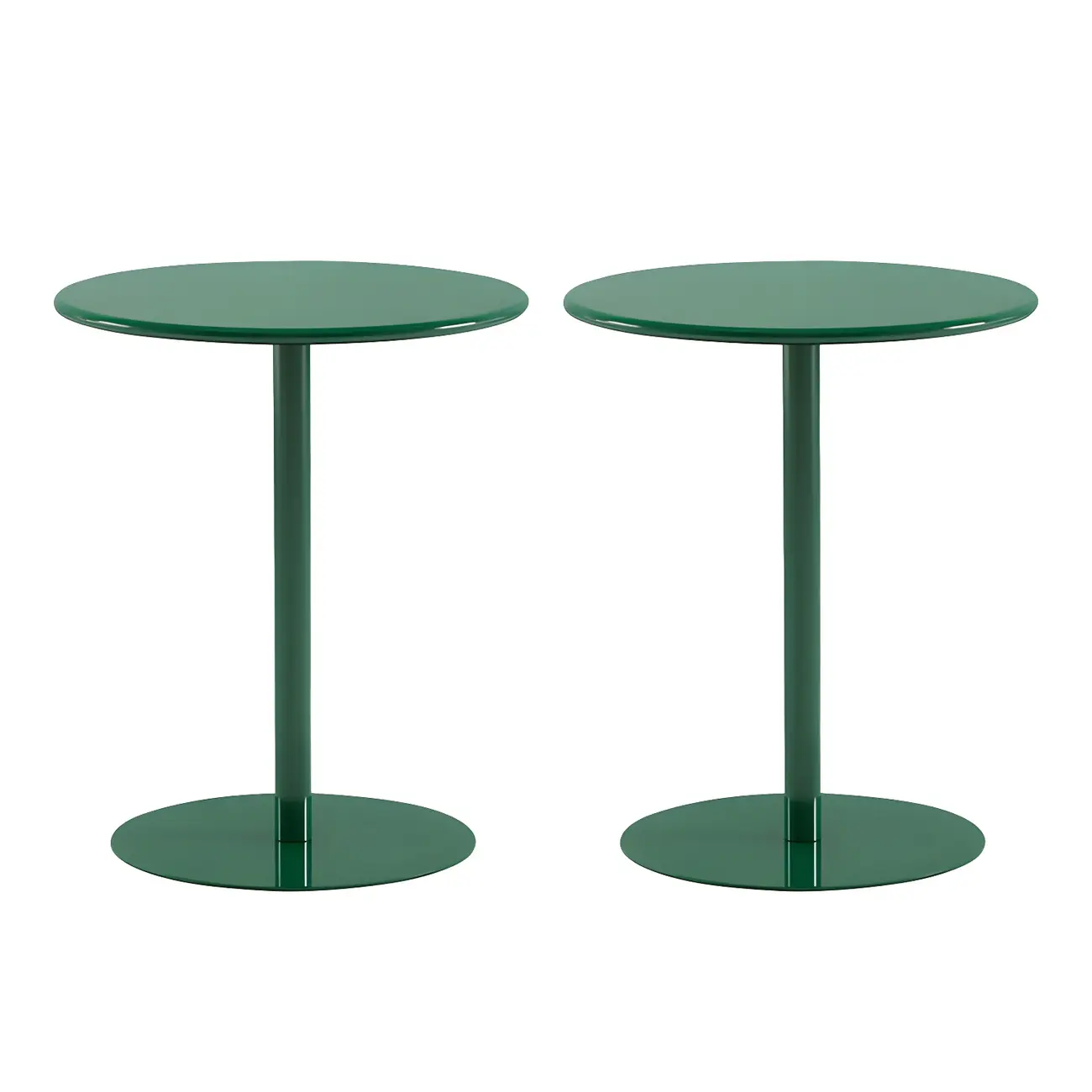 Contemporary Black Metal Pedestal Round End Table Image - 17 | homeyfad