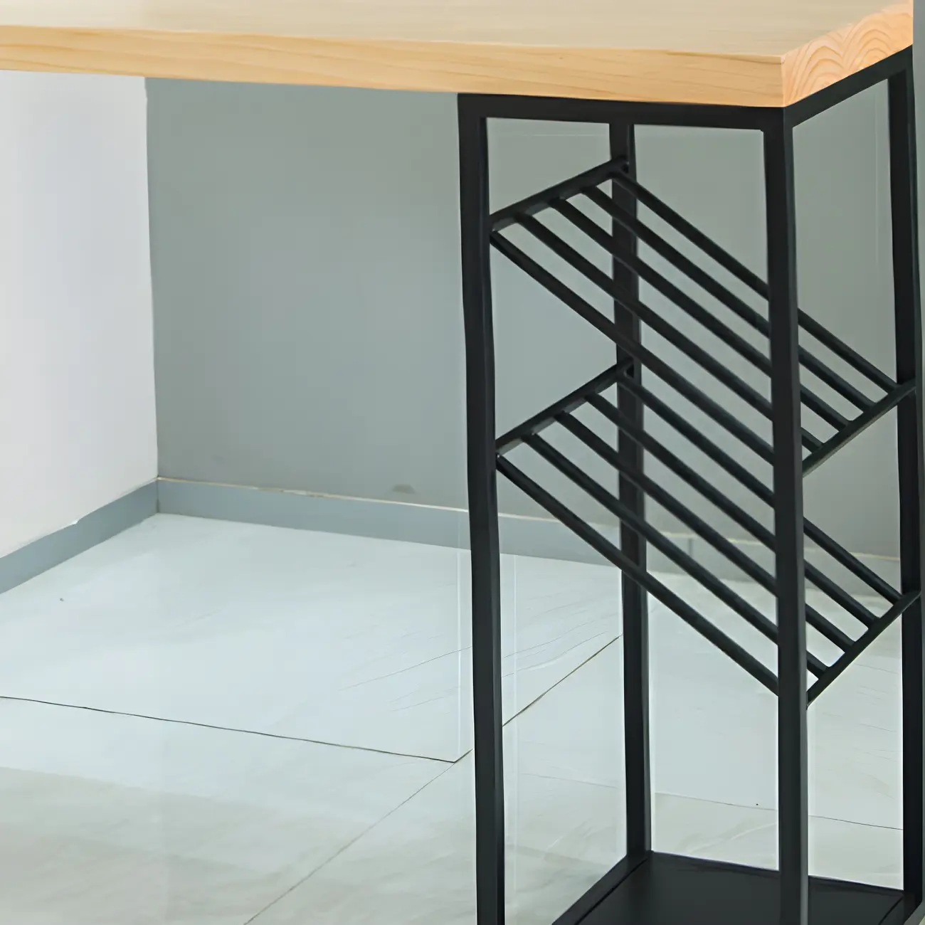 Modern Natural Pine Wood Wine Rack Bar Tables Image - 8 | homeyfad