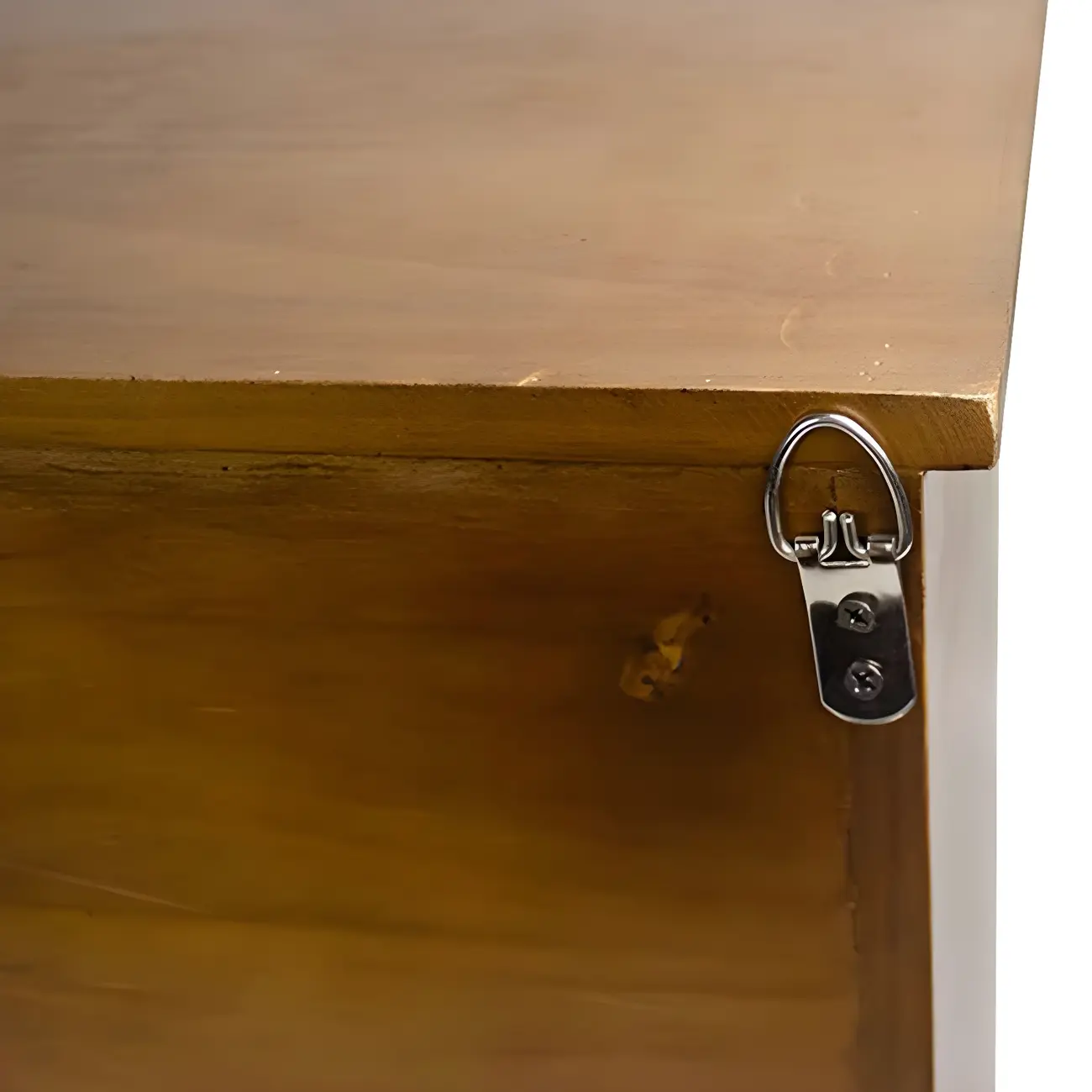 Classicial House-shaped 2 Shelves Floating Wood Display Cabinet Image - 8 | homeyfad