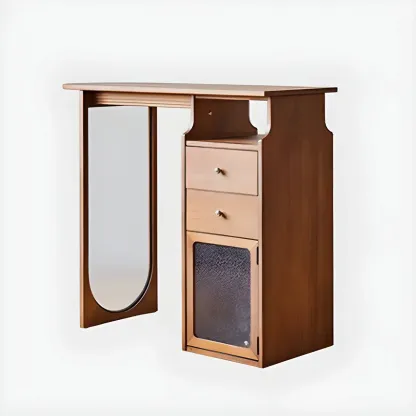 Free Form Brown Wooden Storage Bar Tables for Living Room Image - 4