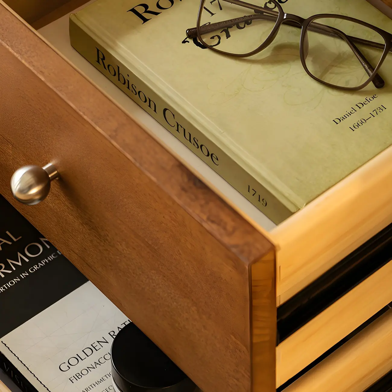 Free Form Brown Wooden Storage Bar Tables for Living Room Image - 7 | homeyfad