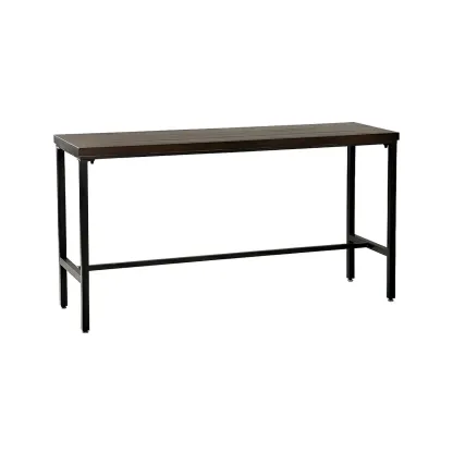 Industrial Brown Wooden Metal Adjustable Bar Tables Image - 2