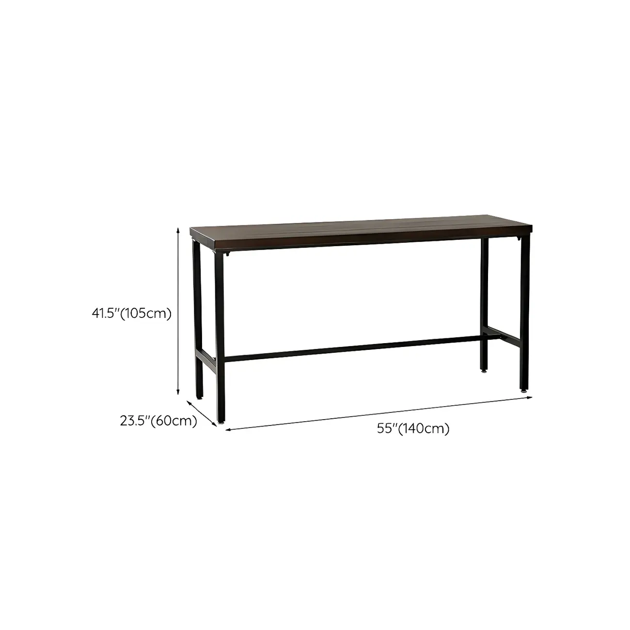 Industrial Brown Wooden Metal Adjustable Bar Tables Image - 19 | homeyfad