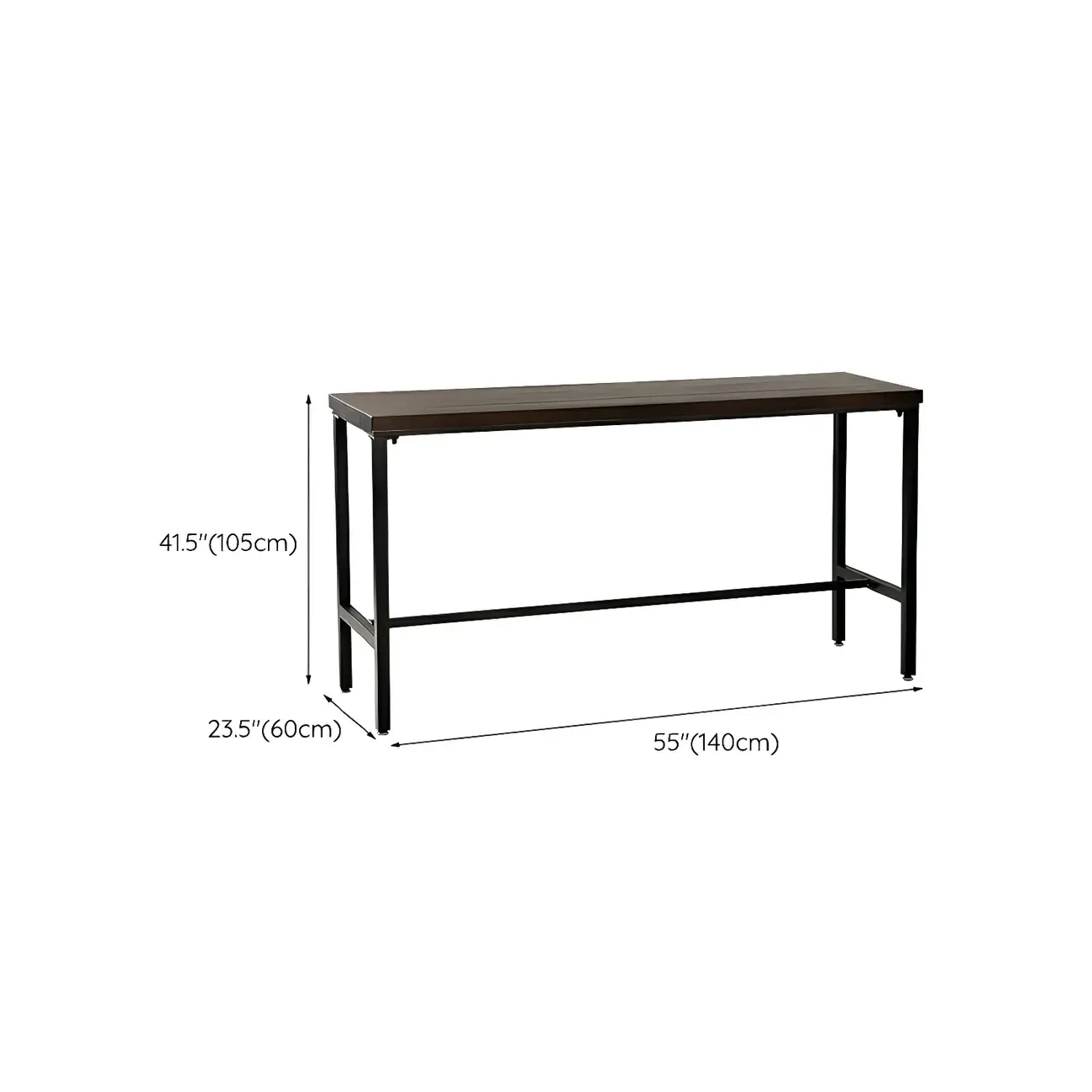 Industrial Brown Wooden Metal Adjustable Bar Tables Image - 19
