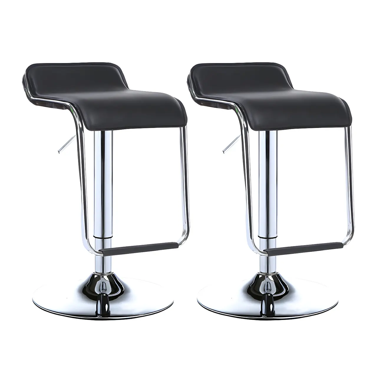 Contemporary Metal Adjustable Swivel Bar Stools for Dining Room Image - 19 | homeyfad