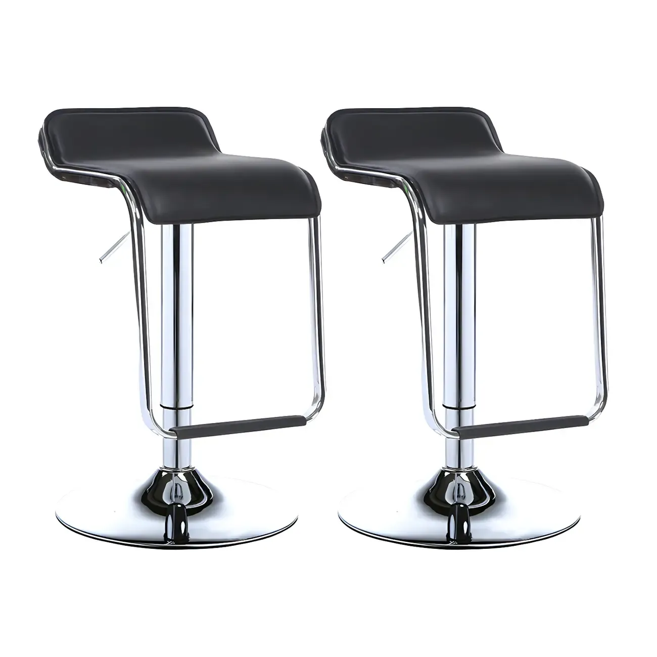 Contemporary Metal Adjustable Swivel Bar Stools for Dining Room Image - 19